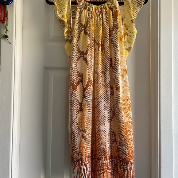 Just Cavalli snake print mini dress with cut outs near the shoulders - size 40 - Picture 3 of 6